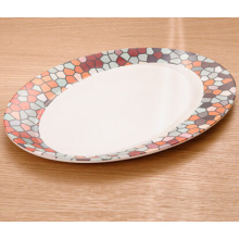 Bamboo Fiber Tableware Plate with Print (BC-P1012)